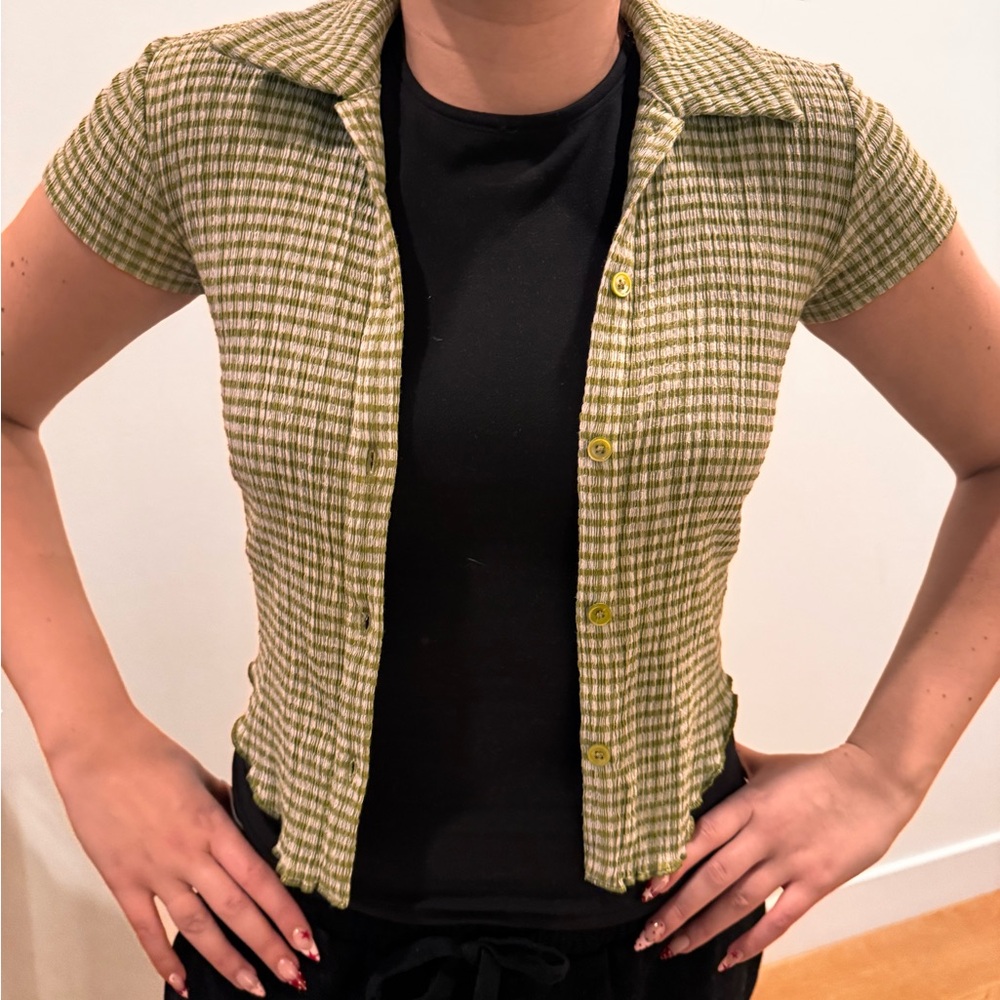 Wilfred Green Plaid Button-Down Shirt